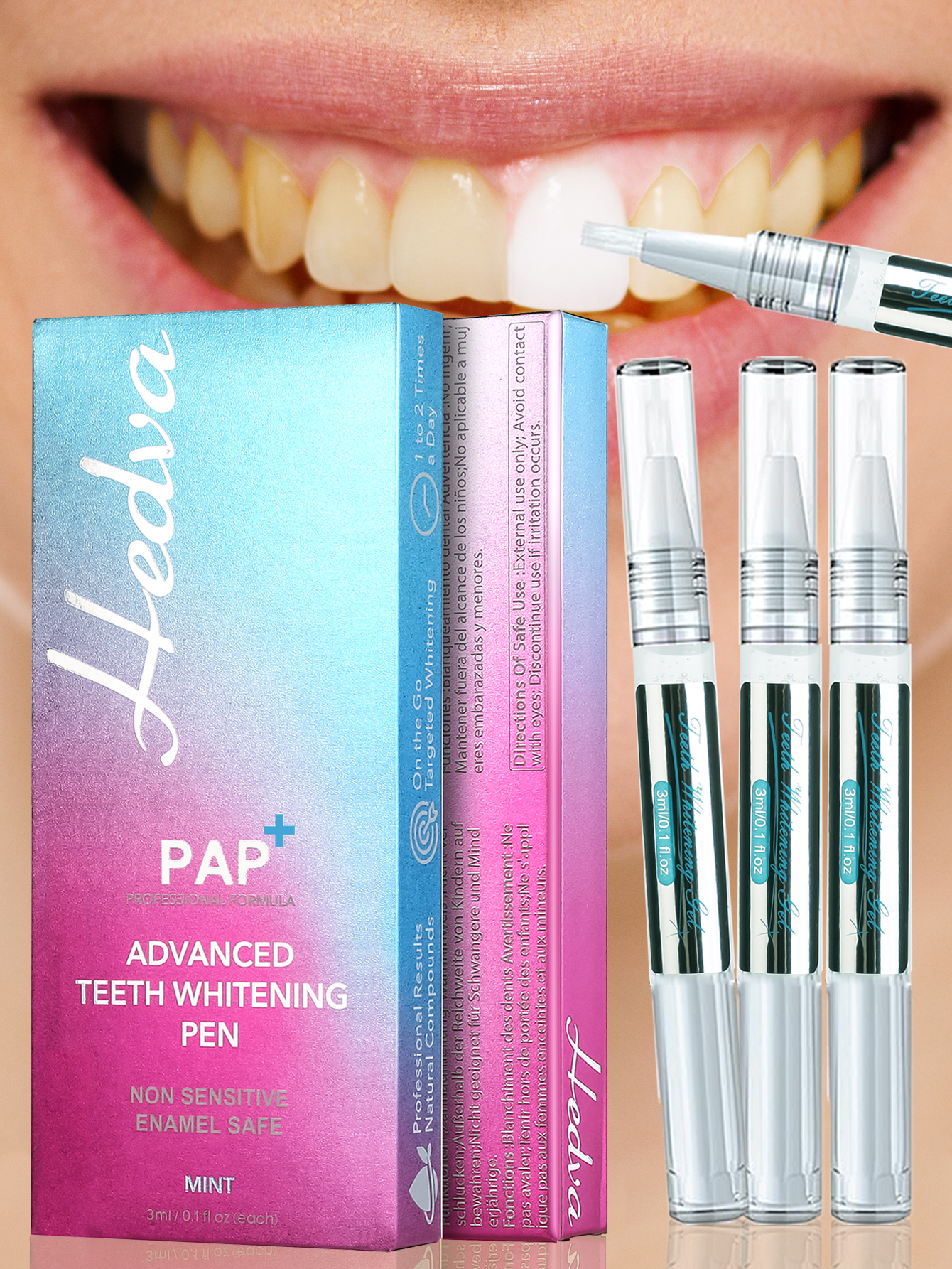 Teeth Whitening Gel Pen - Hedva PAP+ Teeth Whitening Pen Safe