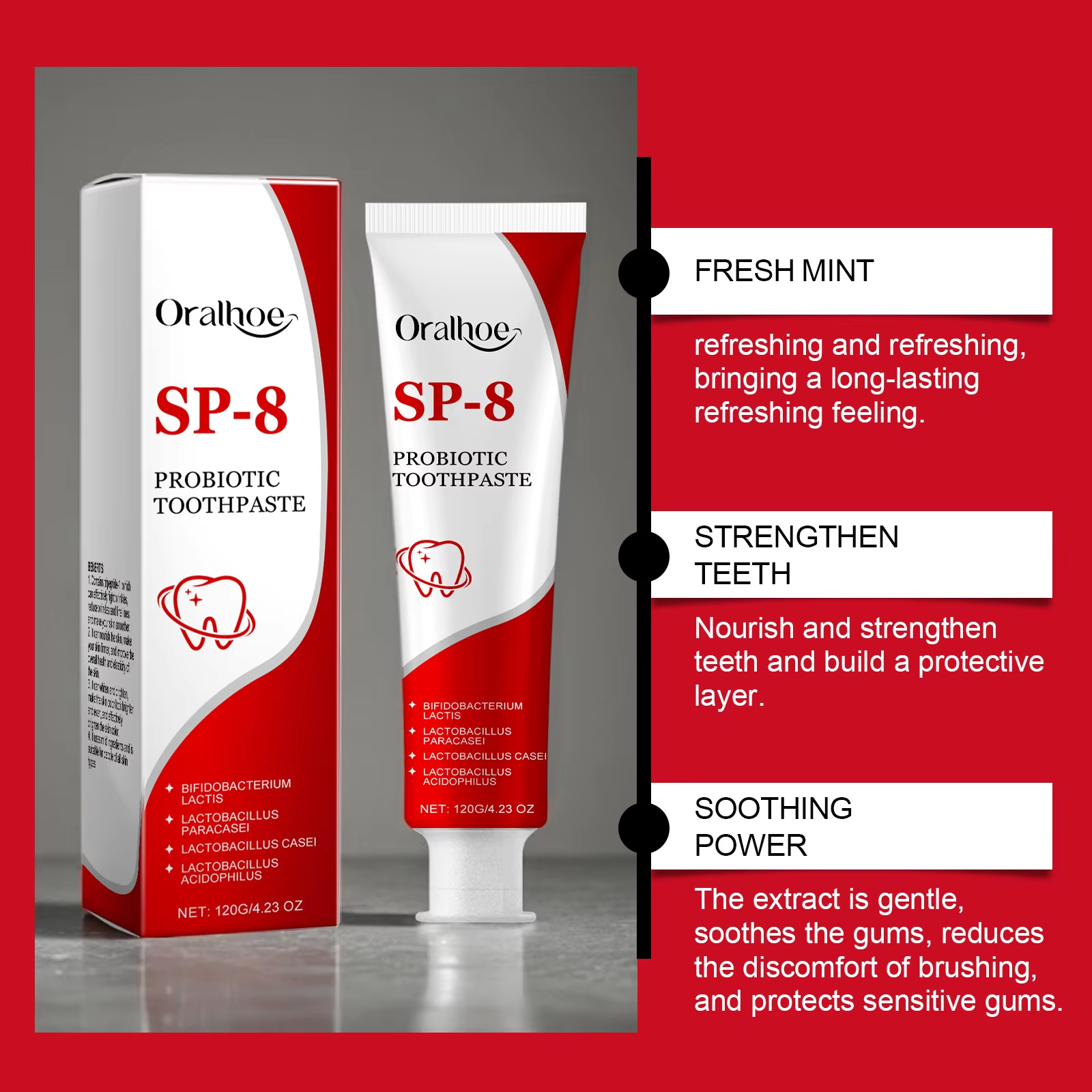 Sp-8 Probiotic Toothpaste Brig - Teeth Whitening Yellow Teeth 评论和价格