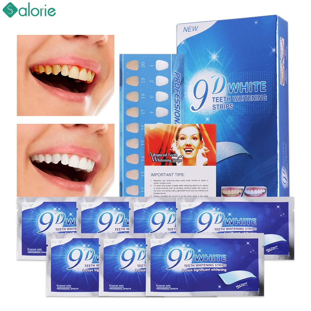 9D Teeth Whitening Stickers Mi - Teeth Whitening Yellow Teeth 评论和价格