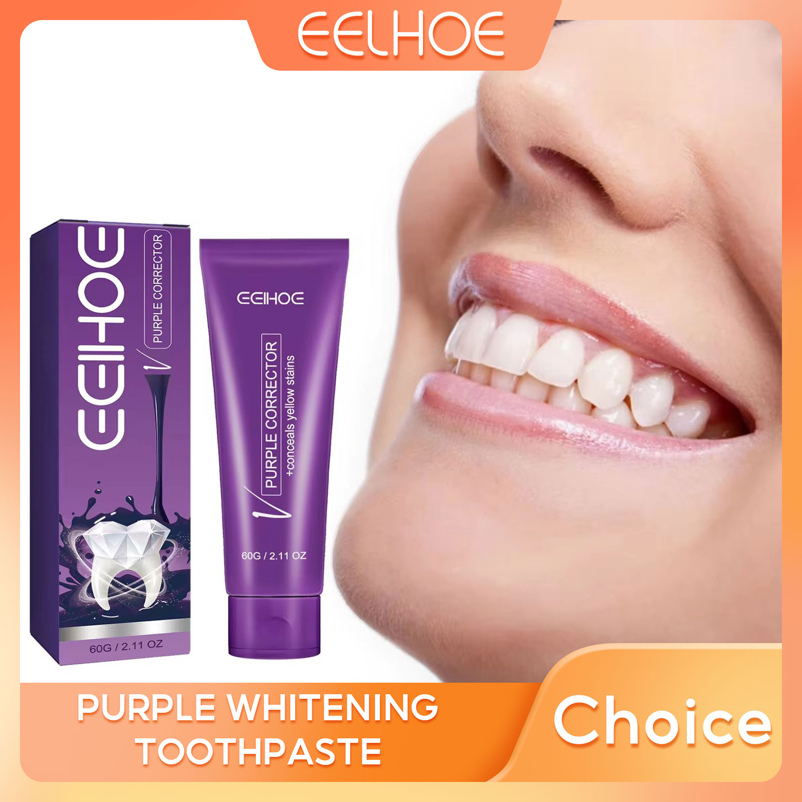 Teeth Whitening Purple Toothpa - Teeth Whitening Yellow Teeth 评论和价格