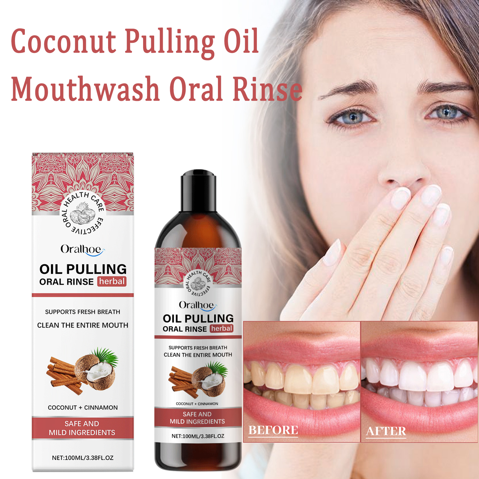 Coconut Pulling Oil Mouthwash  - Teeth Whitening With Coconut Oil 评论和价格