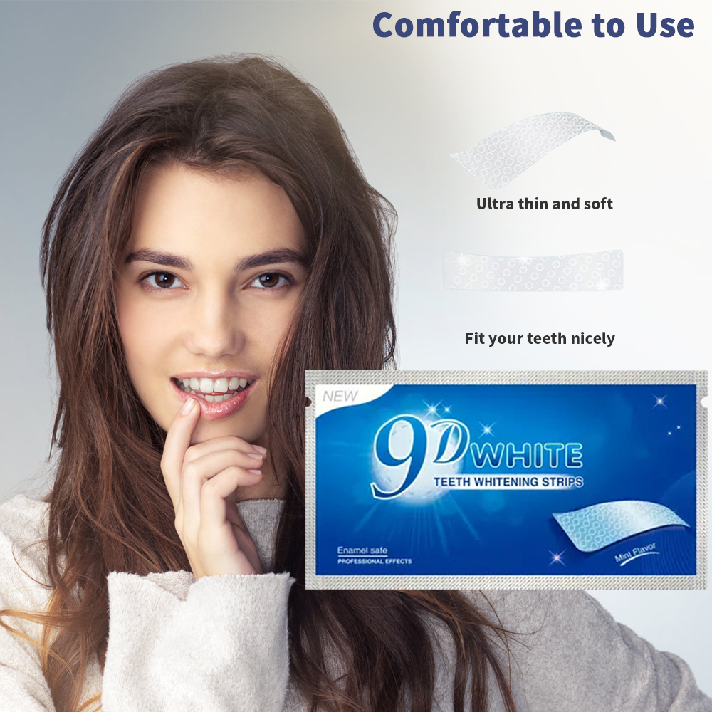 9D White Teeth Whitening Strip - Teeth Whitening Yellow Teeth 评论和价格