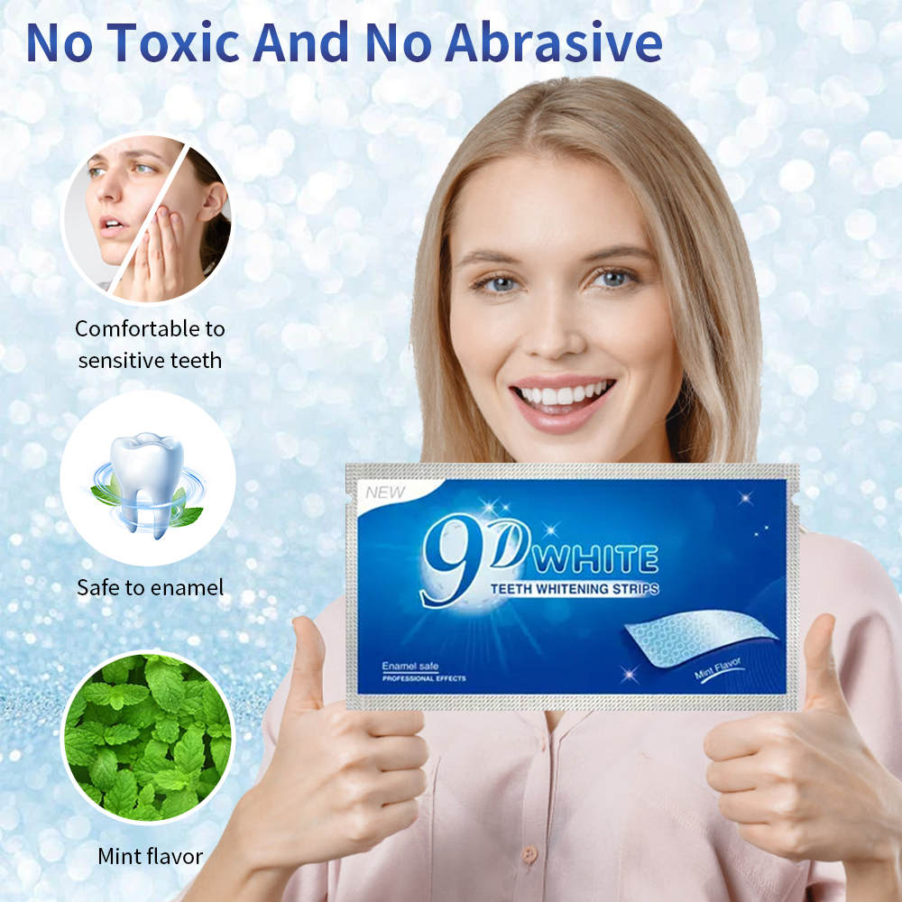 9D White Teeth Whitening Strip - Teeth Whitening Yellow Teeth 评论和价格