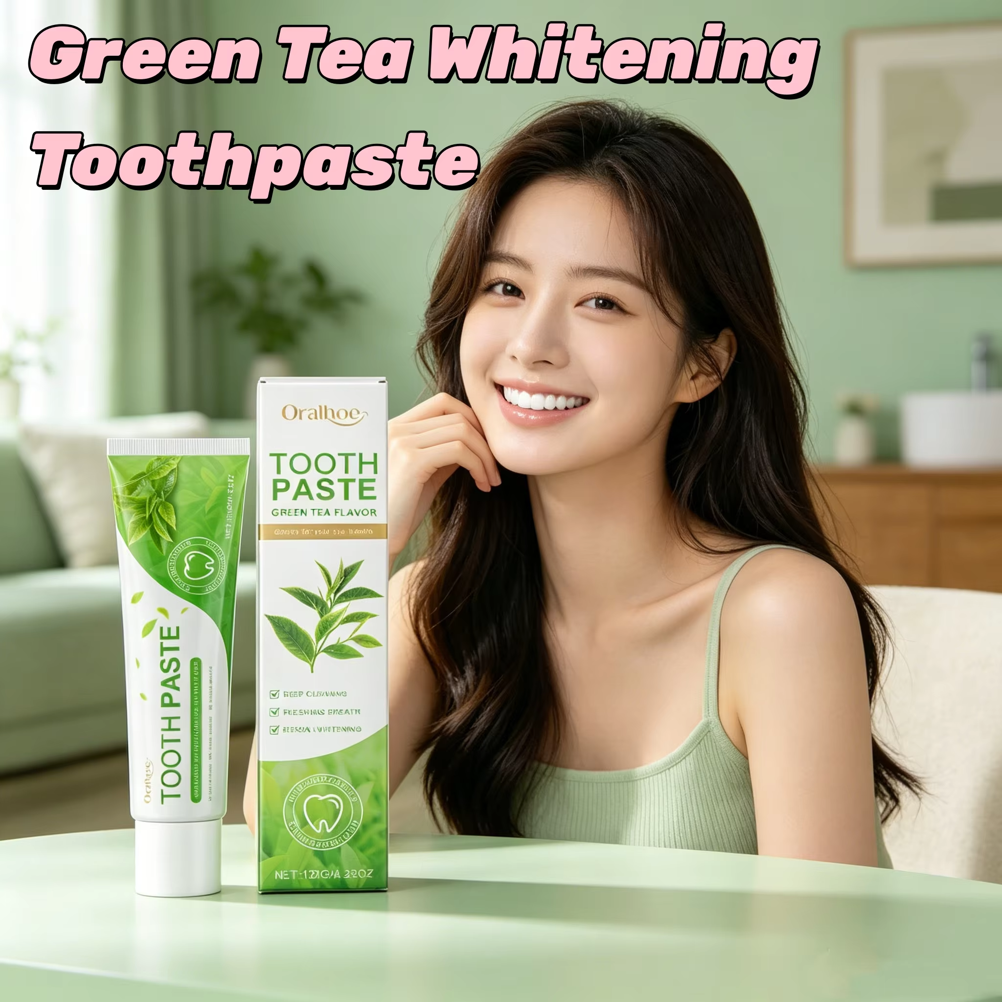 Herbal Green Whiten Toothpaste - Teeth Whitening Yellow Teeth 评论和价格