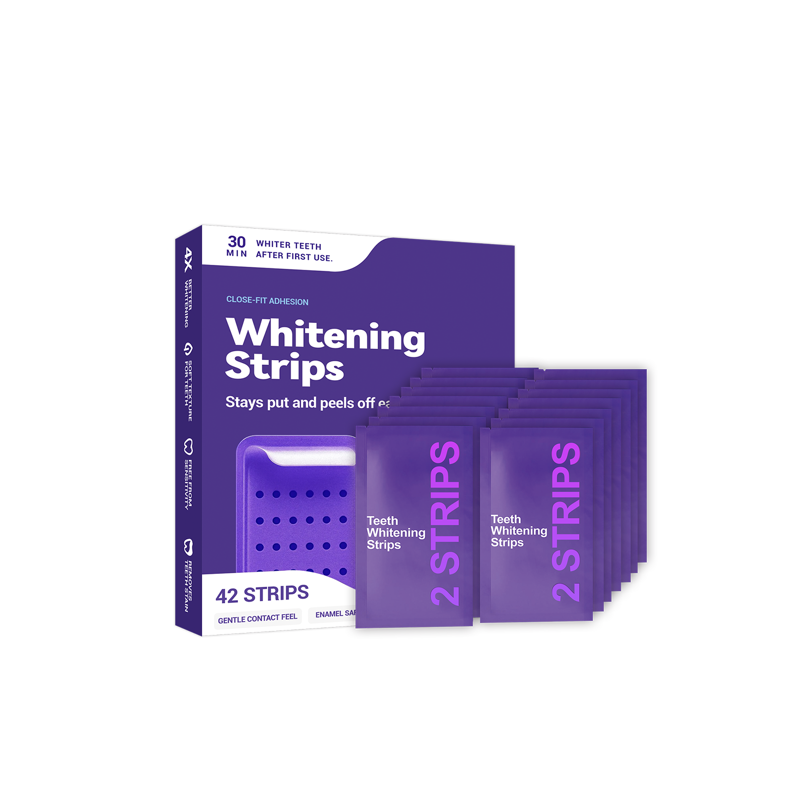 Purple Teeth Whitening Strips  - Teeth Whitening Yellow Teeth 评论和价格