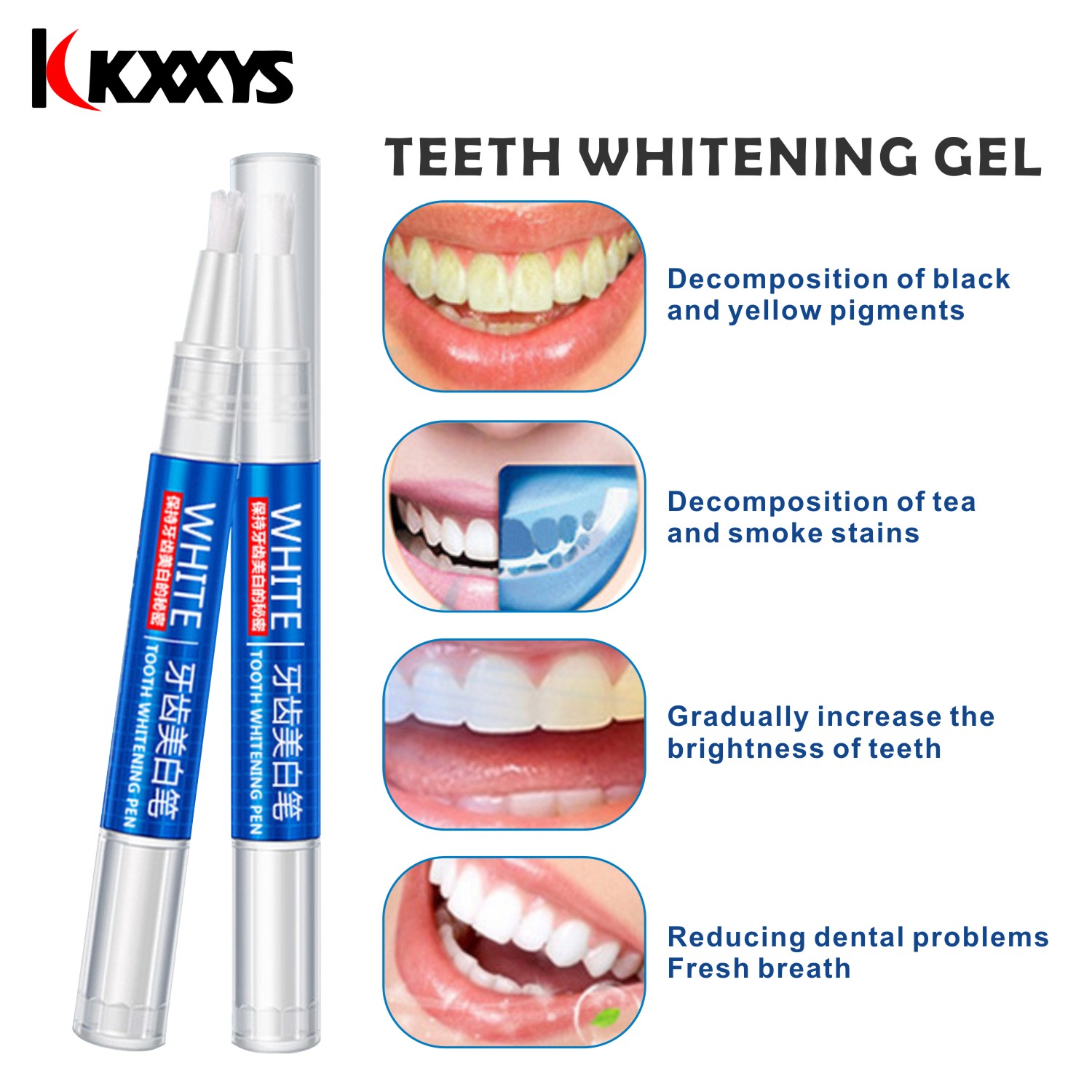 2pcs*3ml Popular White Teeth W - Teeth Whitening Gel Pen 评论和价格