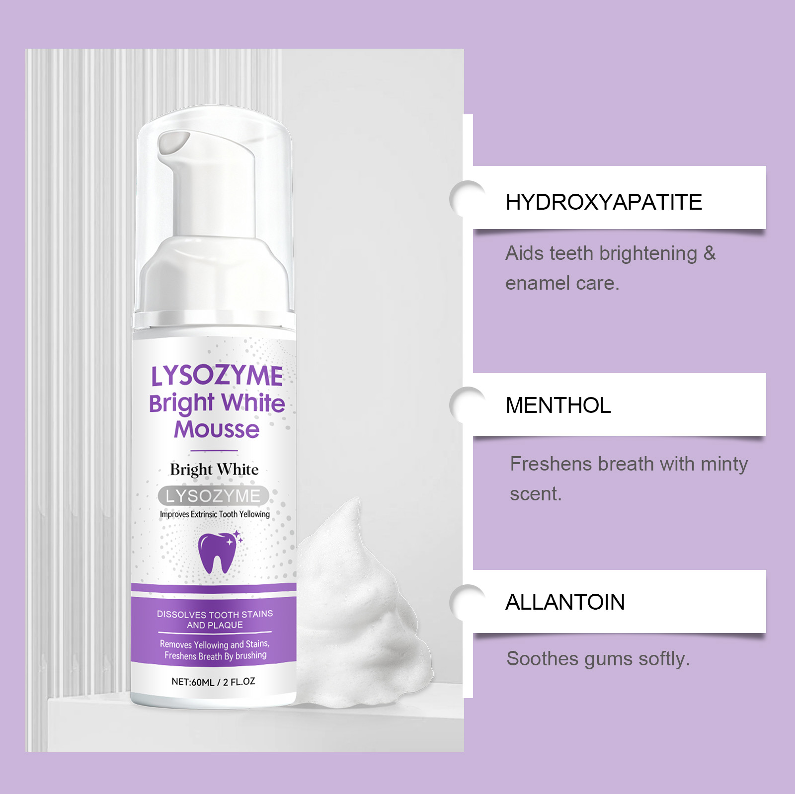 Hydroxyapatite White Teeth Mou - Teeth Whitening Yellow Teeth 评论和价格