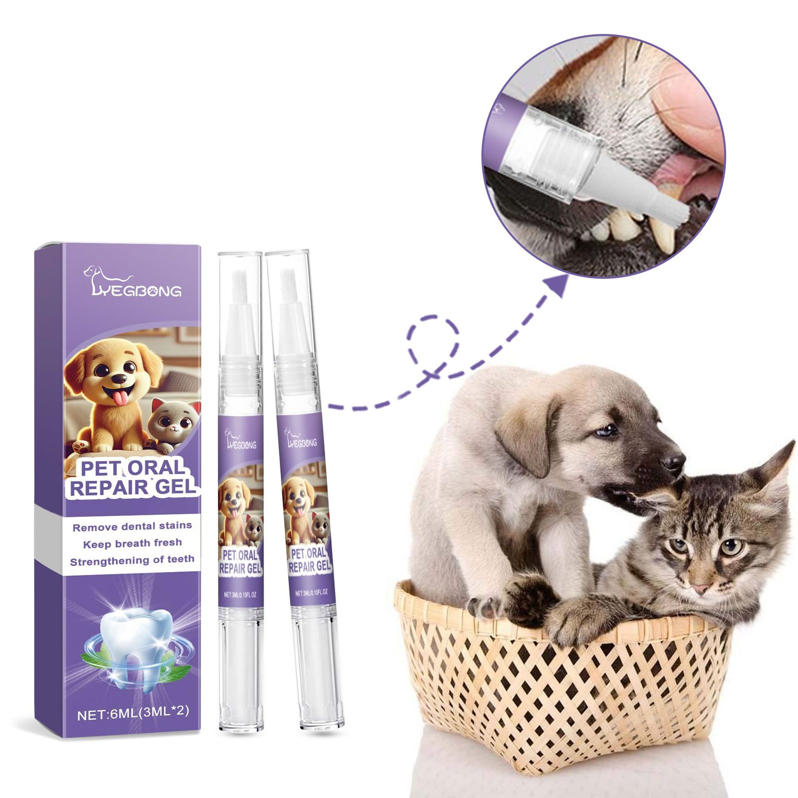 12pcs Pet Toothbrush Pen Denta - Teeth Whitening Gel Pen 评论和价格