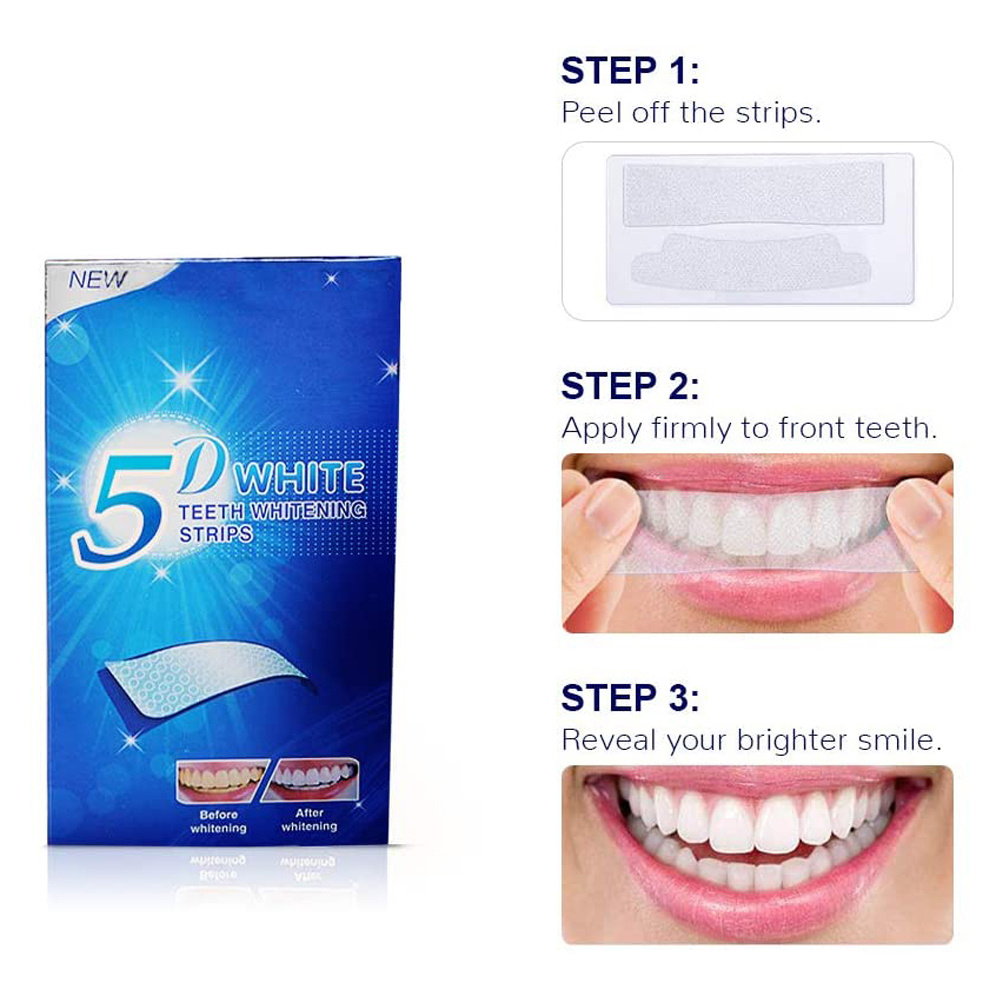 5D White Teeth Whitening Strip - Teeth Whitening Gel Pen 评论和价格